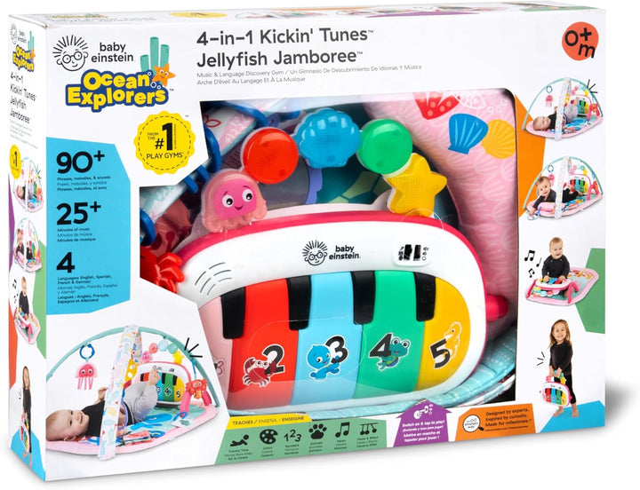 Baby Einstein Ocean Explorers 4-in-1 Spielbogen Baby Spielmatte mit Kick Piano, Musik- & Sprachförde