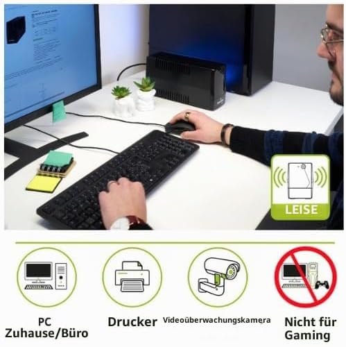 Tecnoware USV ERA PLUS 1100 Unterbrechungsfreie Stromversorgung - 2 Schuko-Ausgänge - Autonomie bis