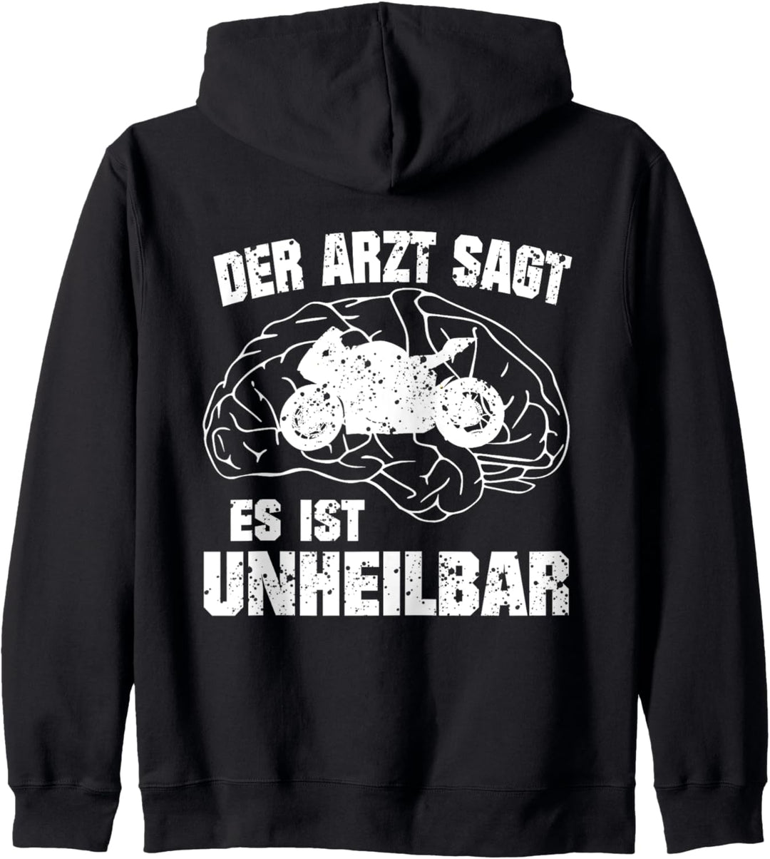 Motorrad Fun Geschenkidee für Biker Motorradfahrer Kapuzenjacke