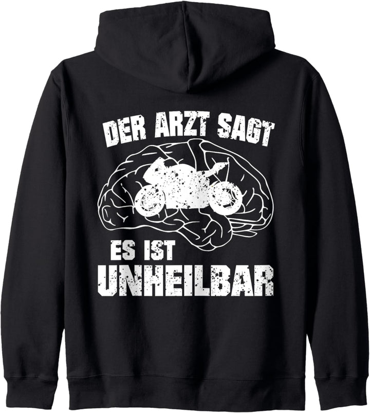 Motorrad Fun Geschenkidee für Biker Motorradfahrer Kapuzenjacke
