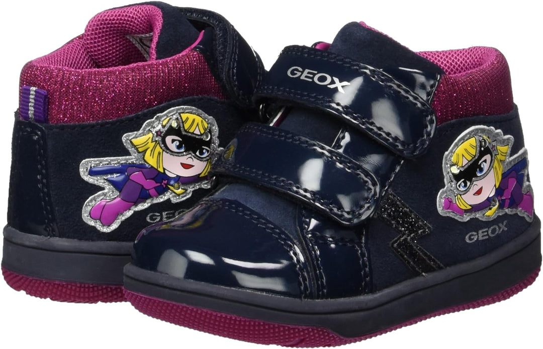 Geox Baby-Mädchen B New Flick Girl E Sneaker, Blau (Navy), 22 EU