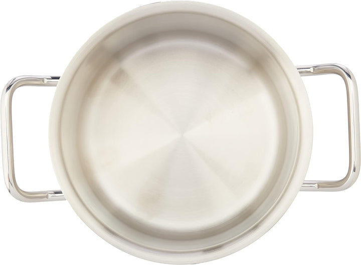 Pentole Agnelli Edelstahl 18/10 Kasserolle mit zwei Griffen 16 cm stahl, 16 cm