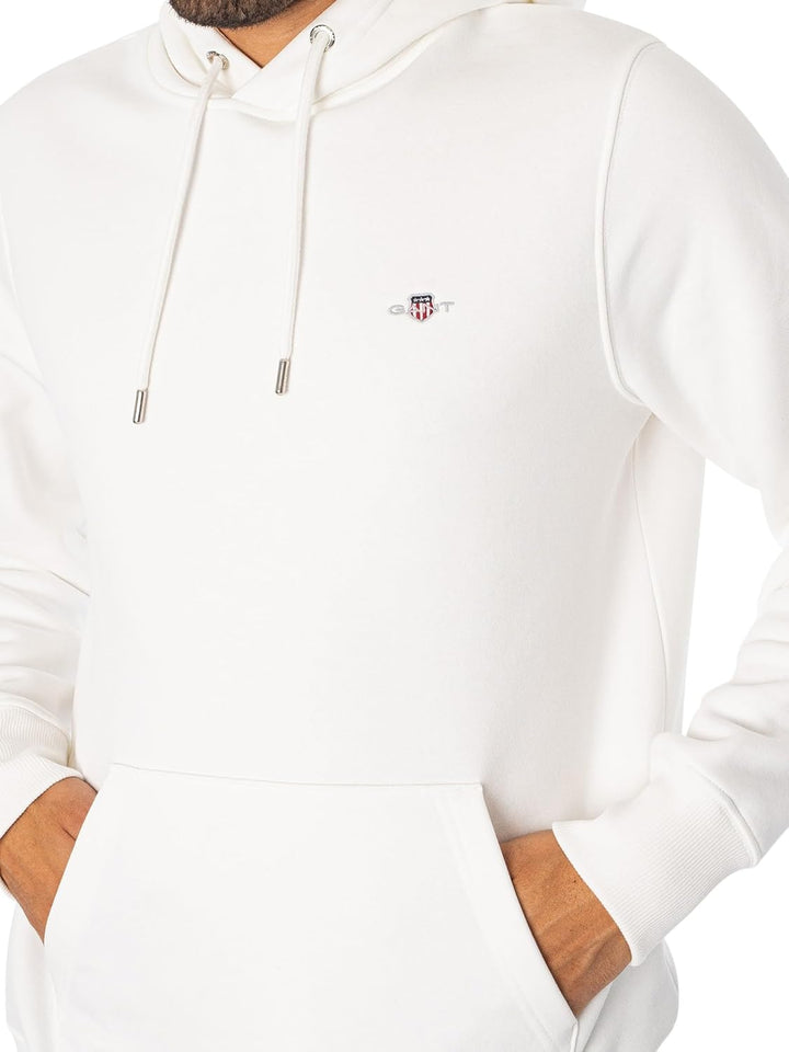 GANT Herren Reg Shield Hoodie Kapuzenpullover S Eggshell, S Eggshell