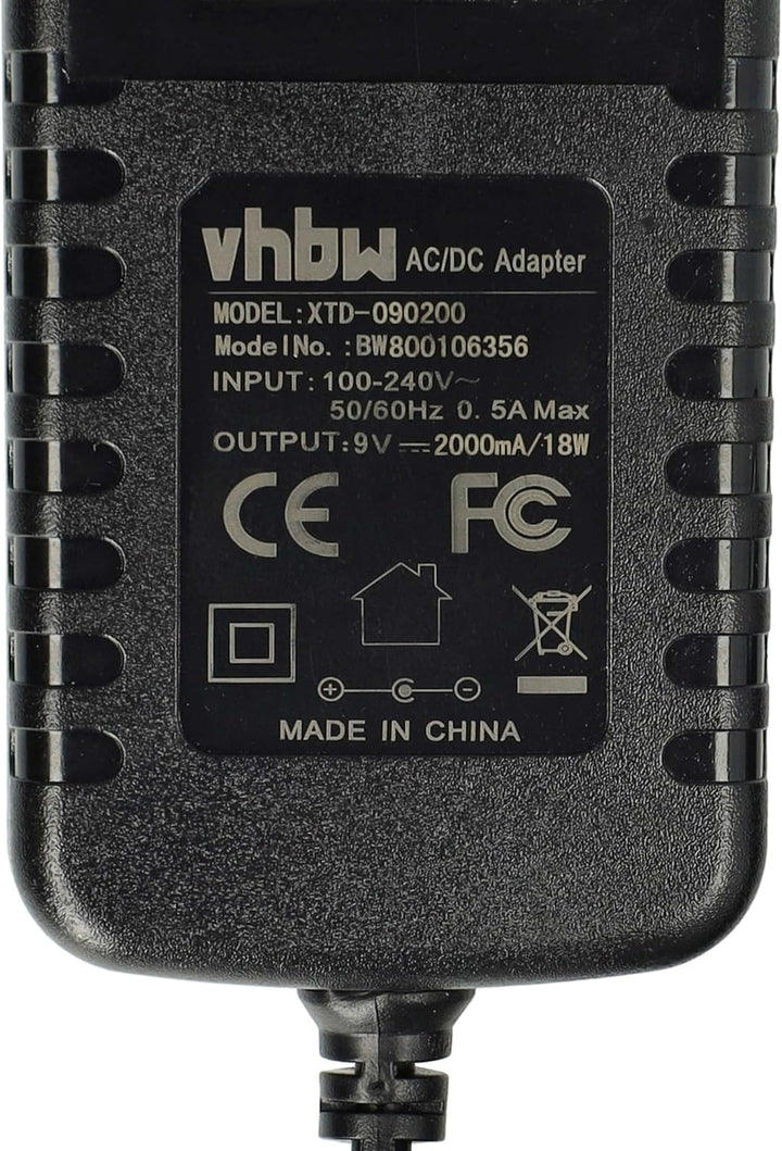 vhbw 1x Netzteil Ersatz für Roland PSB-230 EU, PSB-1U für Elektrogeräte - AC/DC Netzadapter