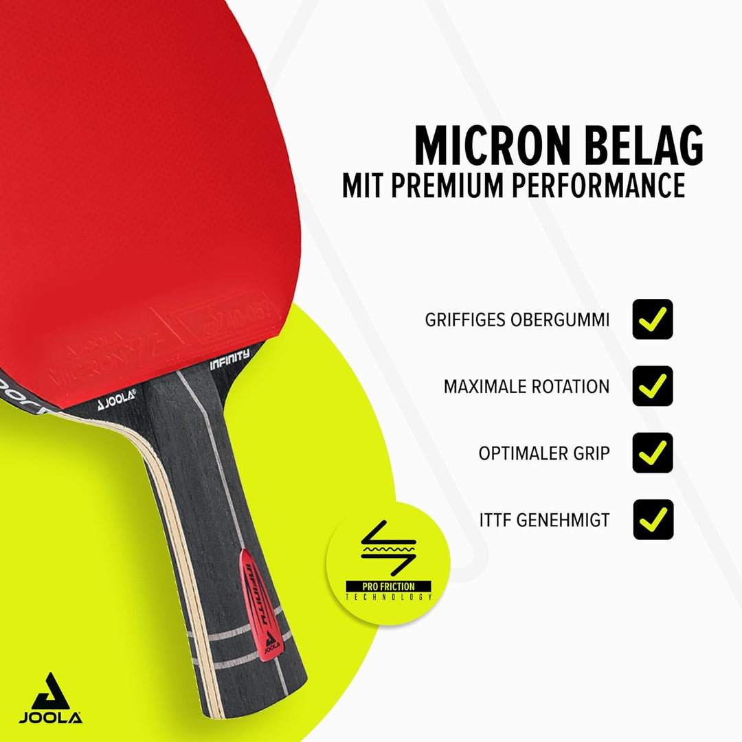 JOOLA Tischtennisschläger Infinity ITTF genehmigter Profi Carbon Tischtennisschläger - Zyramid/GL/In