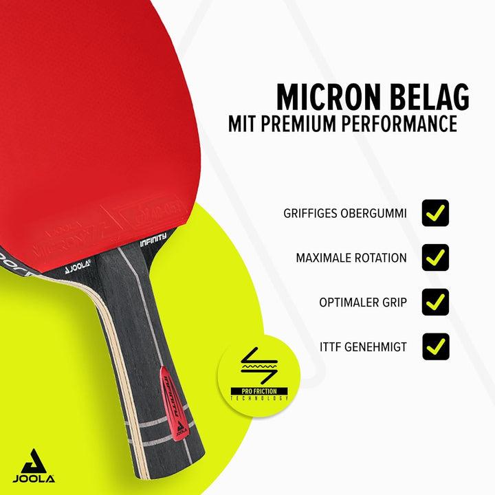 JOOLA Tischtennisschläger Infinity ITTF genehmigter Profi Carbon Tischtennisschläger - Zyramid/GL/In