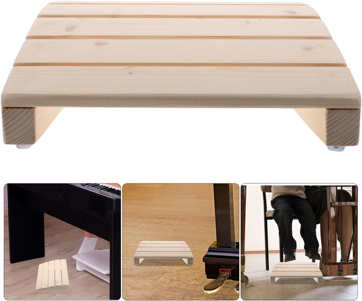 TOYANDONA Klavierhocker Aus Holz Für Junge Mädchen Ergonomische Fussstütze Für Schreibtisch Anfänger