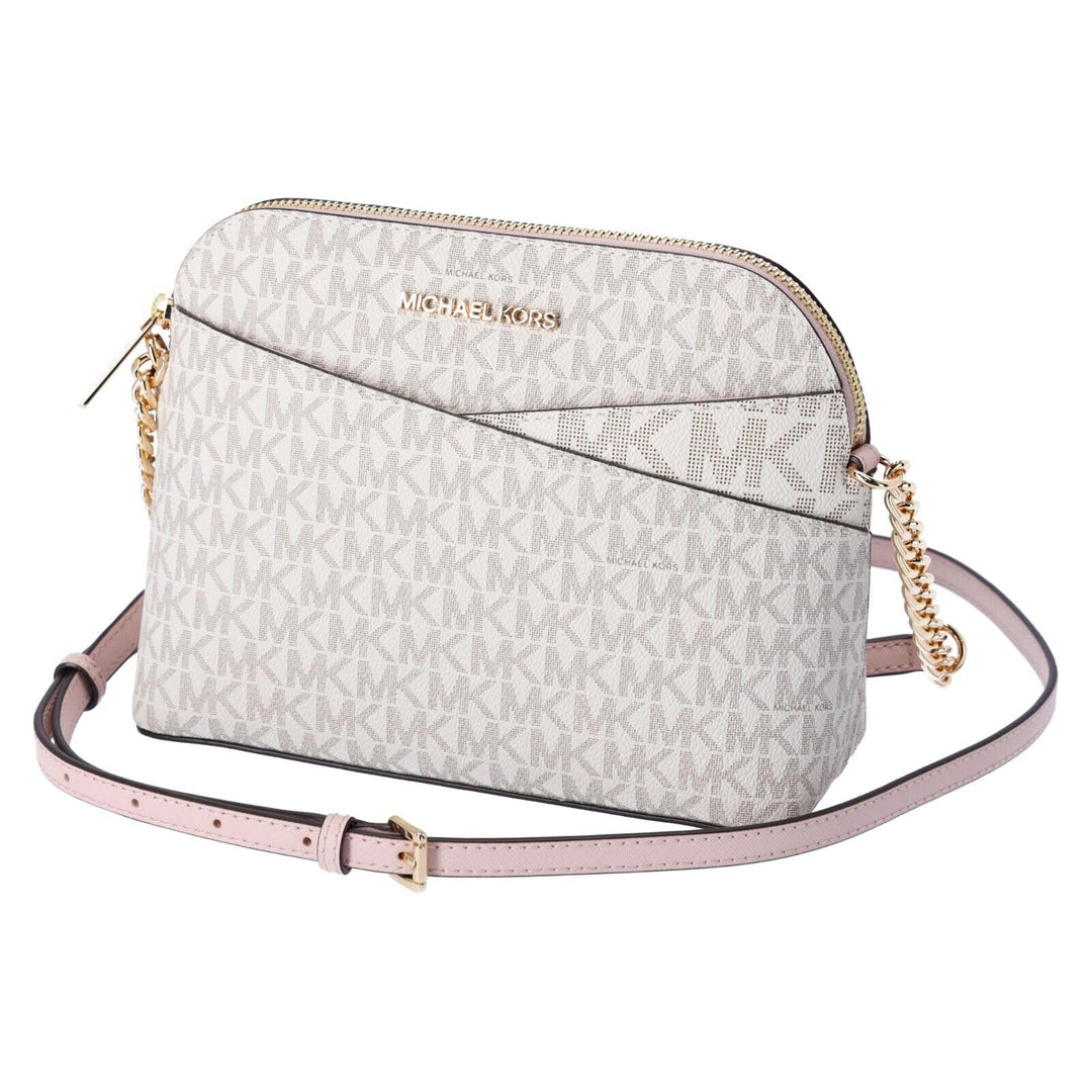 Michael Kors Jet Set Medium Crossbody Leder Handtasche Powder Blush Multi, Powder Blush Multi