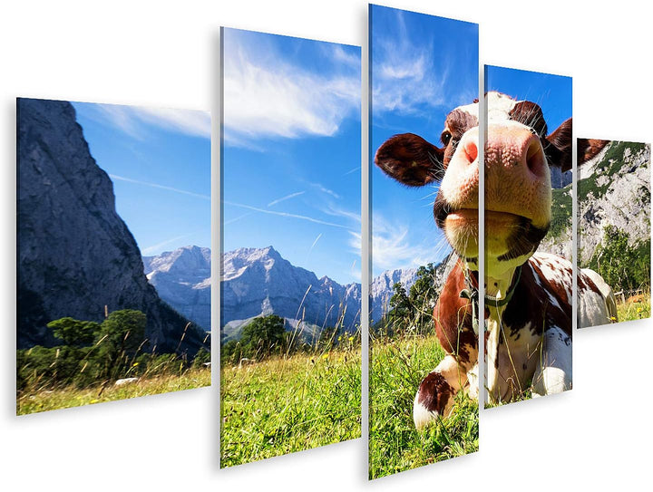 islandburner Bild auf Leinwand Kühe Im Karwendelgebirge In Österreich Bilder Wandbilder Poster Leinw