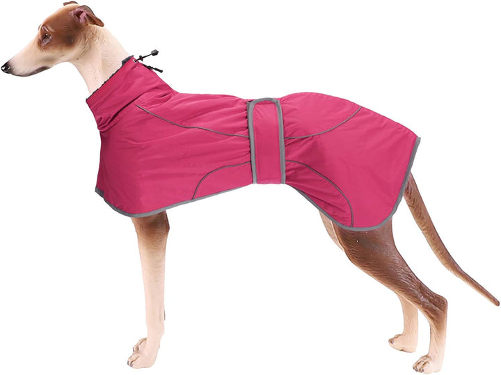 MOREZI Windhund-Wintermantel, Whippet-Mantel mit gepolstertem Fleece-Futter, Wasserabweisende Hundej