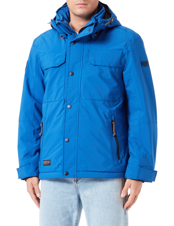 camel active Herren teXXXactive® Funktionsjacke mit abnehmbarer Kapuze 25 Stahlblau, 25 Stahlblau