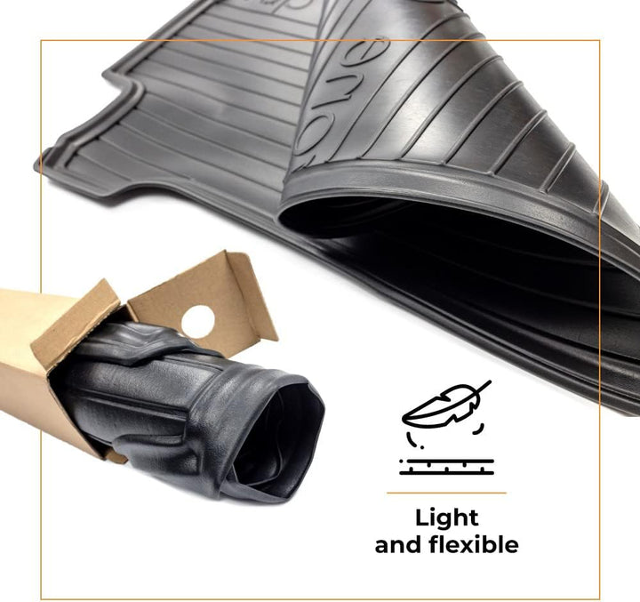 FROGUM DryZone Gummimatte Ganzjährige Praktische Auto Kofferraummatte Kofferraumwanne passend für Sk