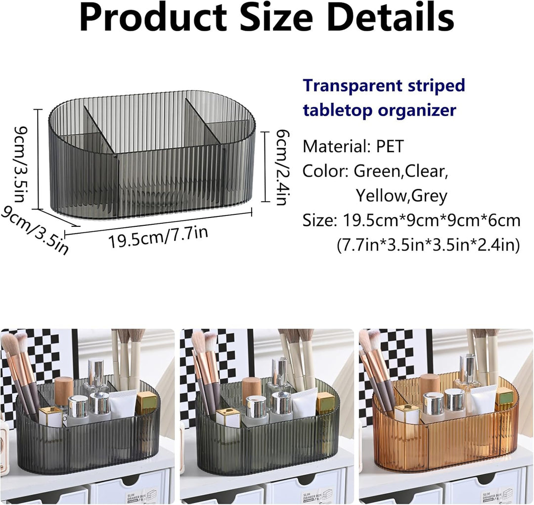 DASITON Make up Kosmetik Organizer,Pinsel Organizer mit 5 Fächern,Acryl Kosmetik Aufbewahrung mit Gr