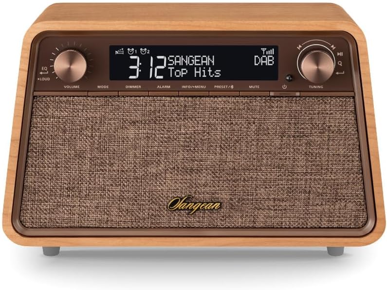 Sangean WR-201D Dab+(10), FM RDS (10) Radio mit Bluetooth, mit LCM-Display für einfaches Ablesen und