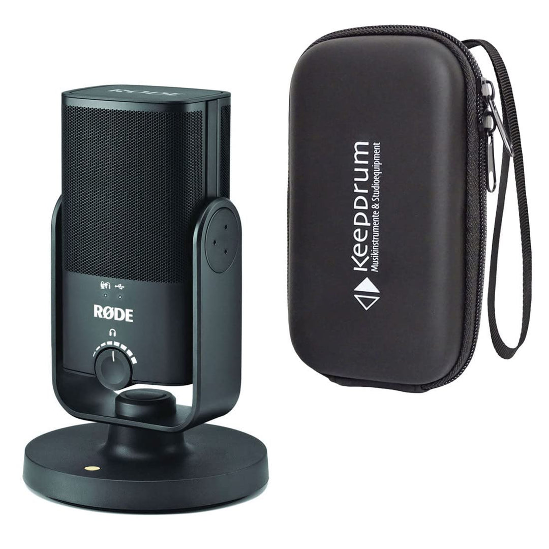 RØDE NT-USB Mini USB-Podcast-Kondensatormikrofon + keepdrum Transport-Tasche NT-USB Mini + Softcase,