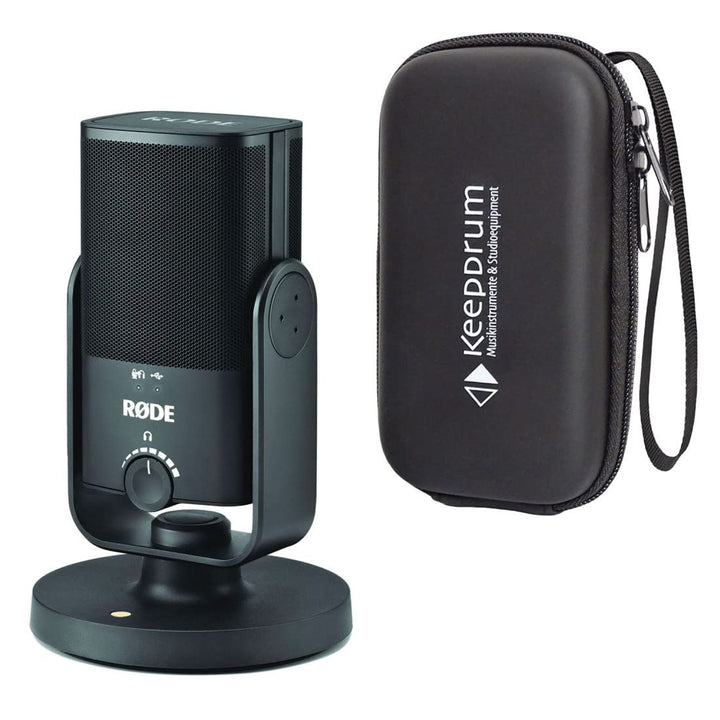 RØDE NT-USB Mini USB-Podcast-Kondensatormikrofon + keepdrum Transport-Tasche NT-USB Mini + Softcase,