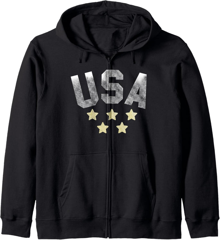 Trendy USA 1894 Red White And Blue Basic Kapuzenjacke
