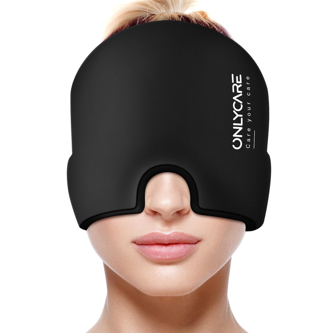 ONLYCARE Migräne Maske Migräne Mütze Migräne Relief Cap, Headache Relief Hat Kühlmaske Kühlmütze Kop