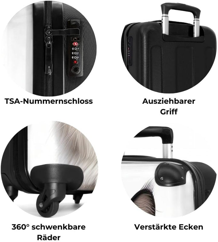 NoBoringSuitcases.com® Handgepäck, Hartschalenkoffer mit TSA Schloss, Trolley, Reisekoffer, Carry on