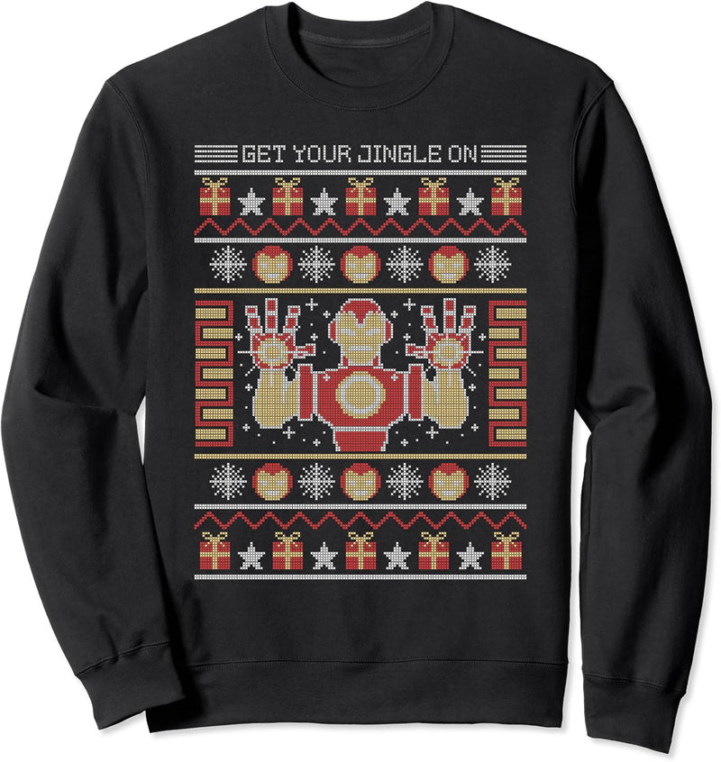 Marvel Iron Man Get Your Jingle On Holiday Sweater Sweatshirt