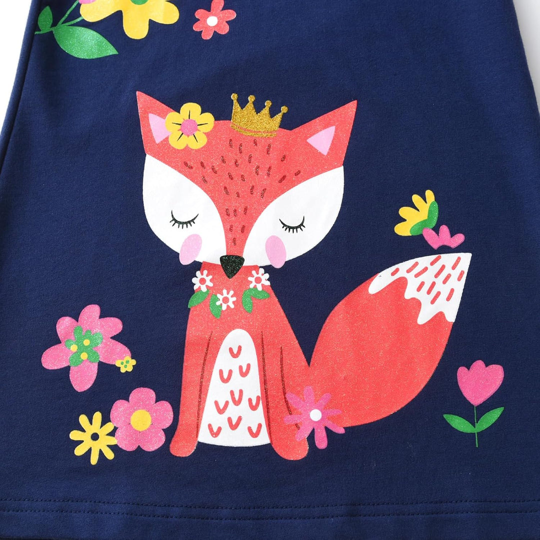 VIKITA Mädchen Kapuzenpullover Kleider Baumwolle Hoodie Herbst Winter Freizeit 2-8 Jahre 2-3 Jahre L