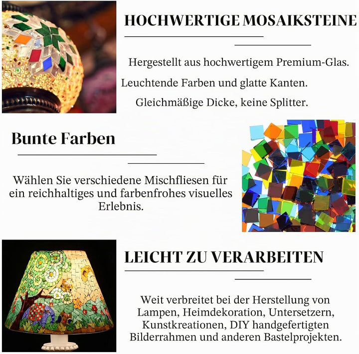 Mosaik-Fliesen, transparent, gemischte Farben, Mosaik-Fliesen, Glas-Stücke für Heimdekoration oder B