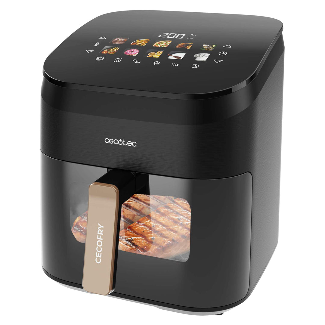 Cecotec Heissluftfritteuse mit Grill 6,5L Cecofry&Grill Smokin' 6500 Plus. 2200 W, Fritteuse, Grill