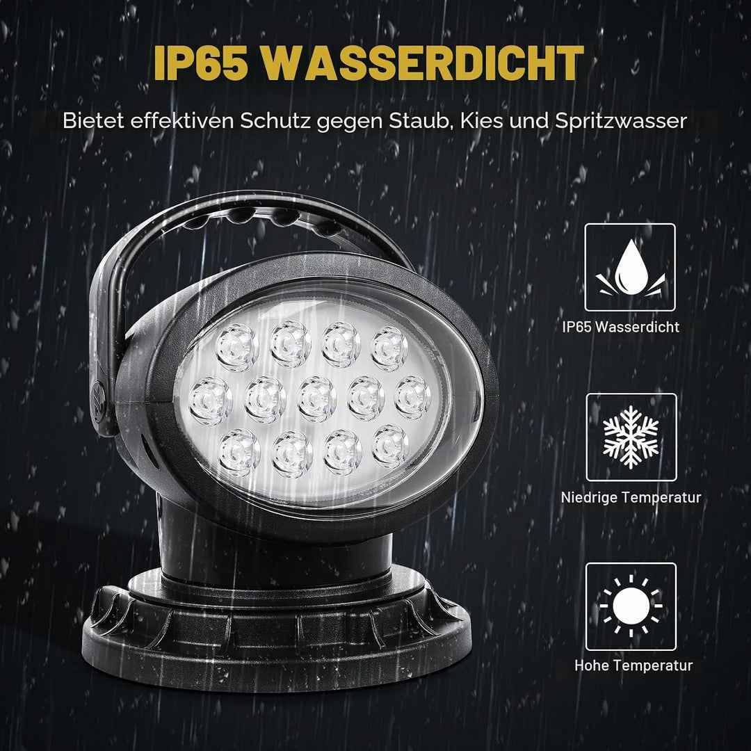 RIGIDON 5D 50w Led strahler aussen mit Fernbedienung, Led arbeitsscheinwerfer mit magnetfuss, Spot O