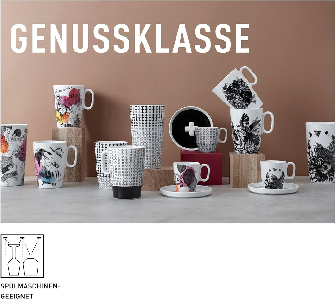 RITZENHOFF 3721003 Espresso-Tasse 95 ml – Serie Genussklasse Nr. 3 Set mit Untertasse, aus Porzellan