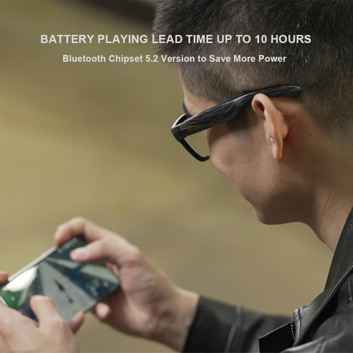 OhO sunshine Audio Sunglasses,Voice Control and Open Ear Style Listen Music and Calls with Volumn UP