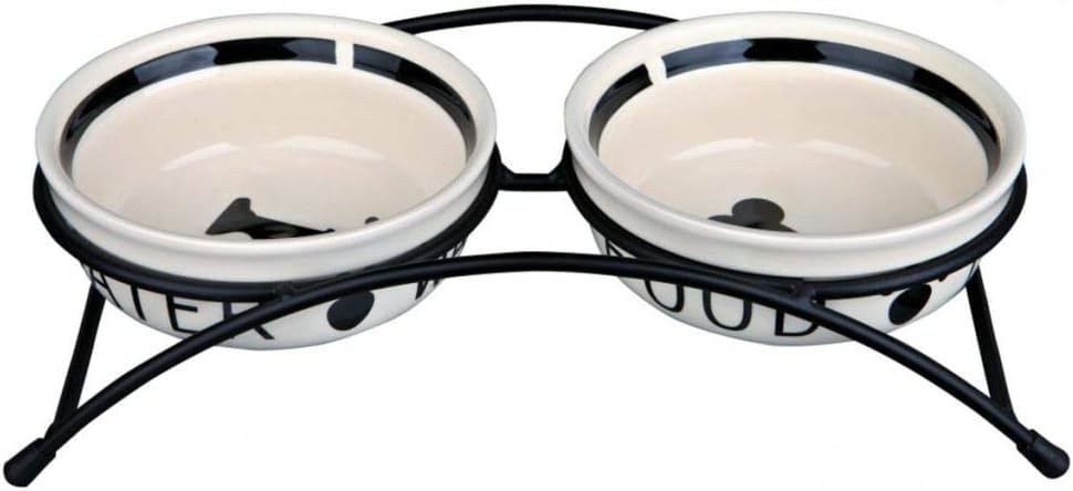 Trixie Eat on Feet Two Hundenapf-Set aus Keramik, 1,6 l, mehrfarbig 2 × 1,6 l/ø 20 cm, 2 × 1,6 l/ø 2