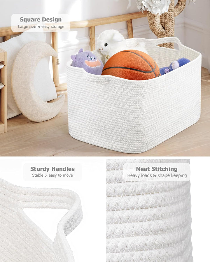 JOJOSEE Faltbarer Wäschekorb, Korb Aufbewahrung, 63L Grosse Aufbewahrungskorb, Laundry Baskets aus B