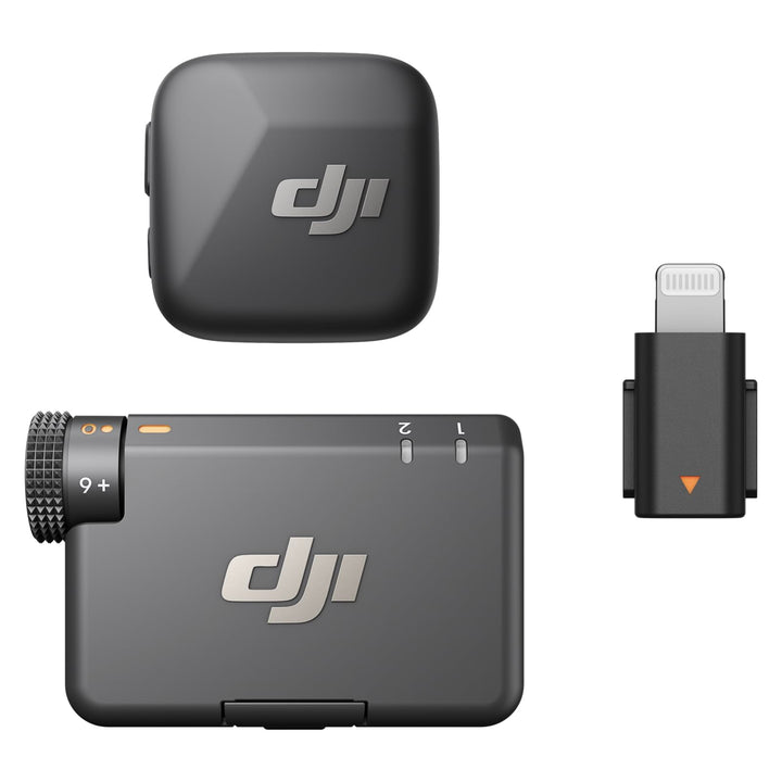 DJI Mic Mini (1 Sender + 1 Empfänger) mit Mic Mini Handy-Adapter (Lightning), Ultraleicht, Detailrei