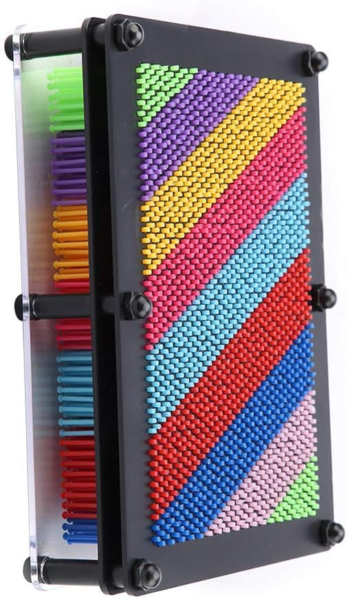 3D Bunte Pin Art Board, Pin Skulptur Brett 3D Bilder Nagelspiel Abdruck Kreative Hand Modell für Des