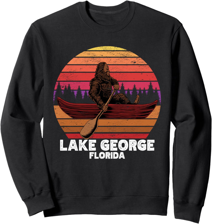 Bigfoot Angeln See Kanufahren Lake George Sweatshirt