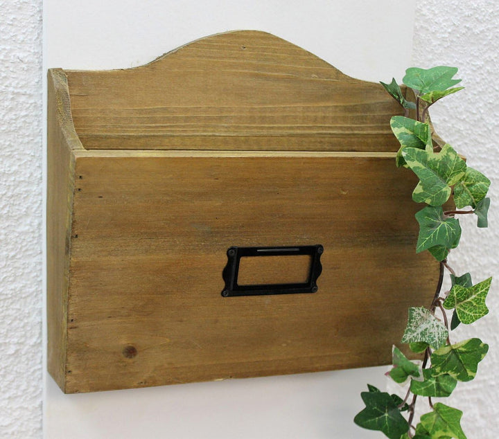 DanDiBo Wandregal Postbox mit Herz Zeitungsständer 12028 Regal 63cm Küchenregal Wand Zeitungshalter