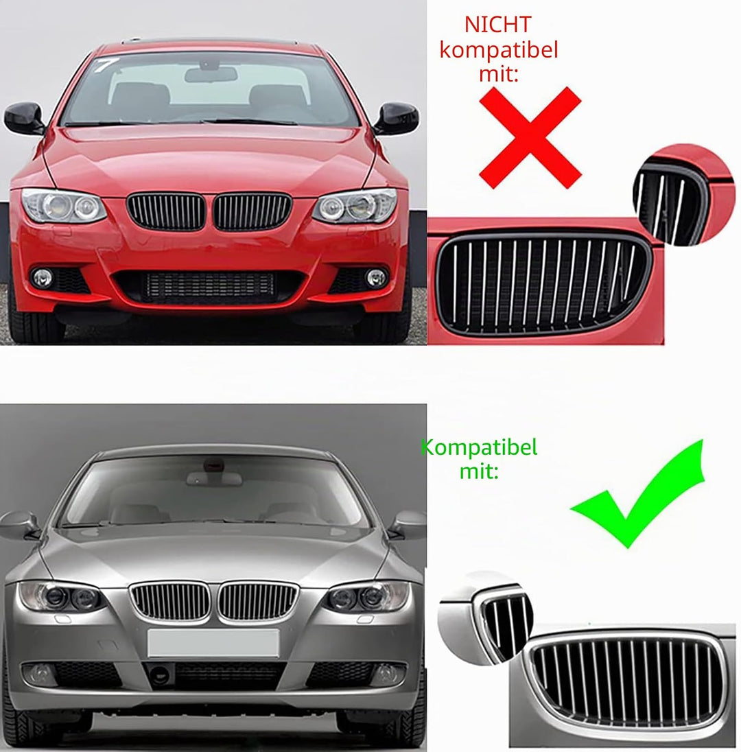 YIUBCZOQI E92 E93 Kühlergrill für BMW 3er E92 E93 nieren schwarz Facelift Nieren Coupe E92 E93 M3 Do