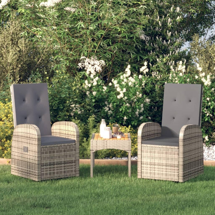 vidaXL 2X Garten Liegestuhl mit Auflagen Gartensessel Gartenstuhl Sessel Stuhl Liegesessel Gartenmöb