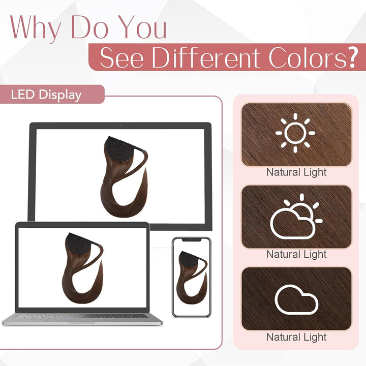 S-noilite Zopf Echthaar Extensions Wrap Around Ponytail Extensions Echthaar Pferdeschwanz Haarverlän