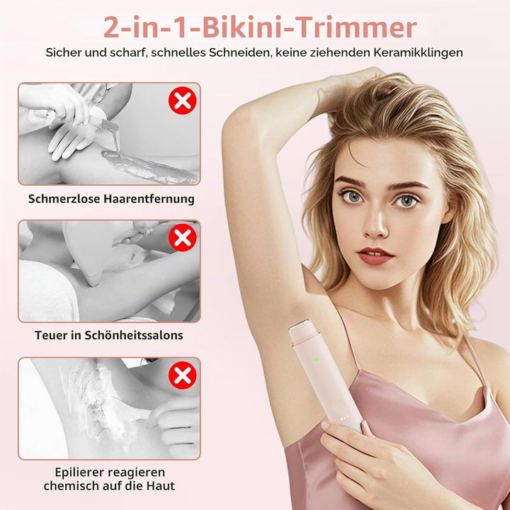 2026 Neu Intimrasierer für Frauen,2-in-1 Doppelkopf elektrischer rasierer damen,Wiederaufladbar wass
