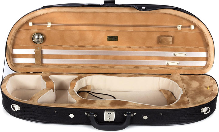 Schaumstoff Geigenkoffer 4/4 Classic Schwarz - Honigfleckenmuster M-case