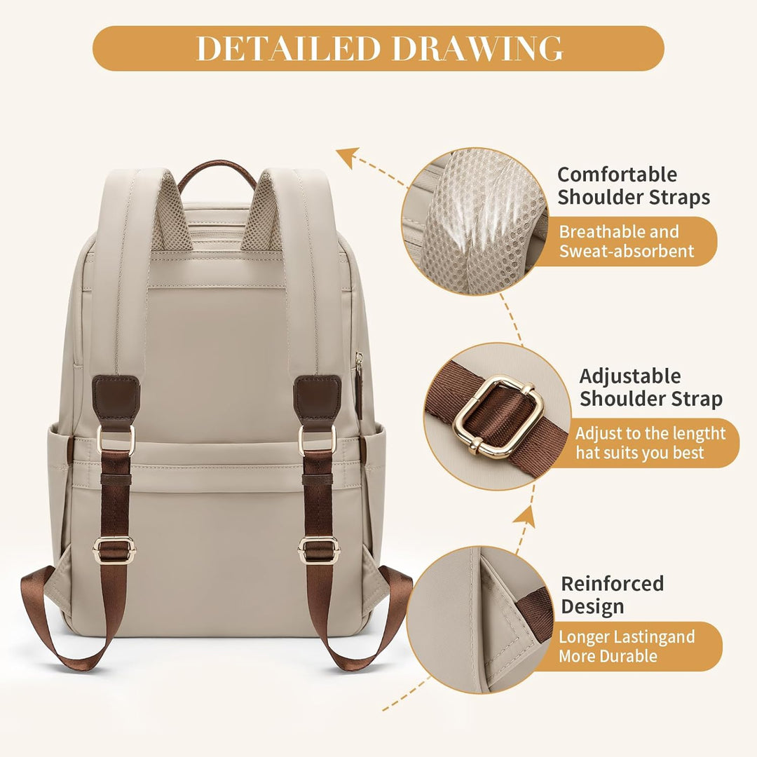 GOLF SUPAGS Laptop Rucksack für Damen Casual Daypack für Arbeit Reisen College Schulrucksack Handtas