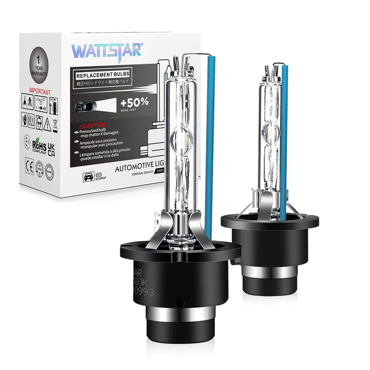 wattstar D4S Scheinwerfer, Restaurierung HID Kit, 35W 6000K Reinweiss Auto HID Umbausatz, Ersatzlamp