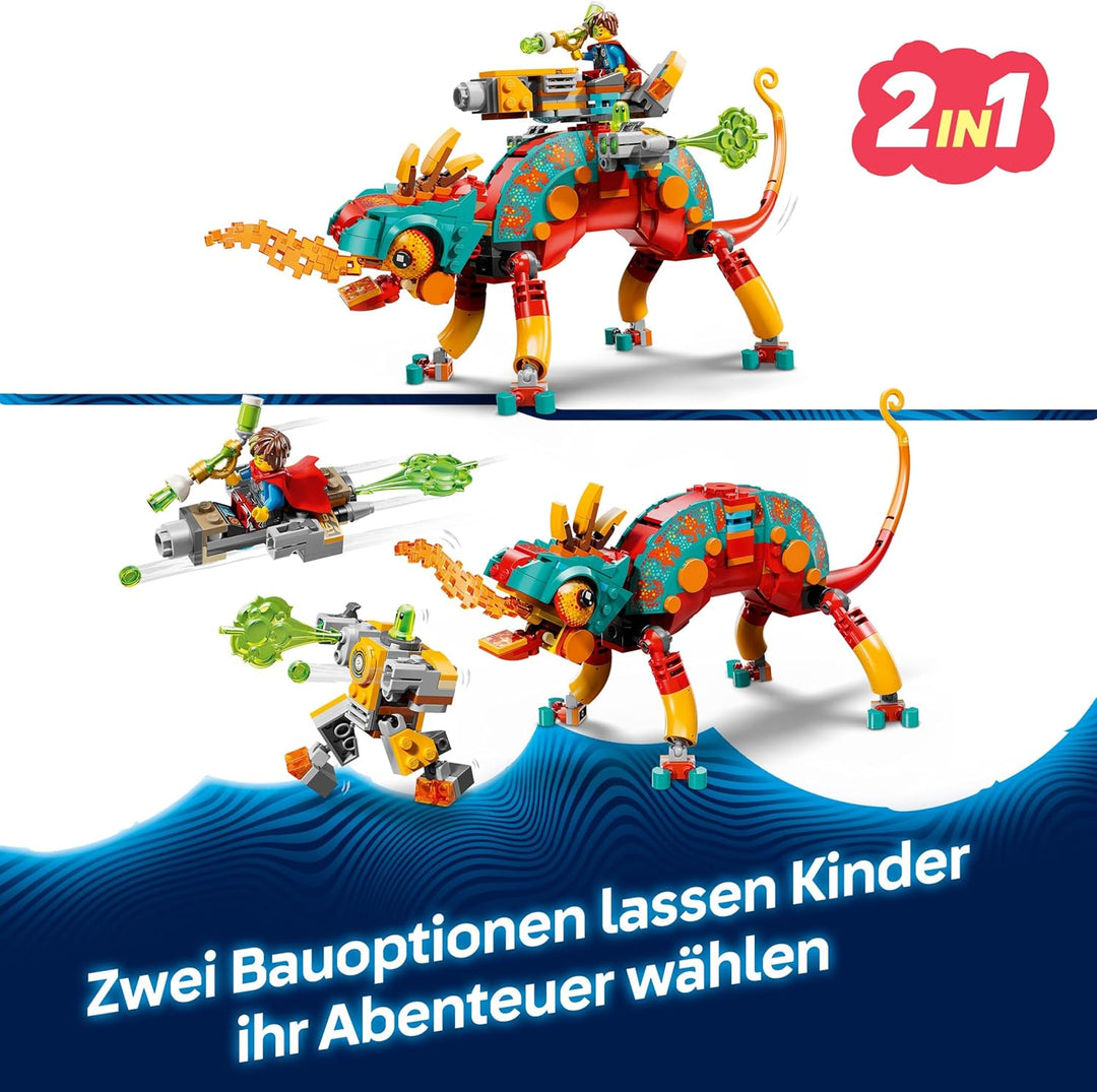 LEGO DREAMZzz Mateos Feuer-Chamäleon - Tierfigur, die Sich in EIN Spielzeug Jet & Mech oder einen Wä