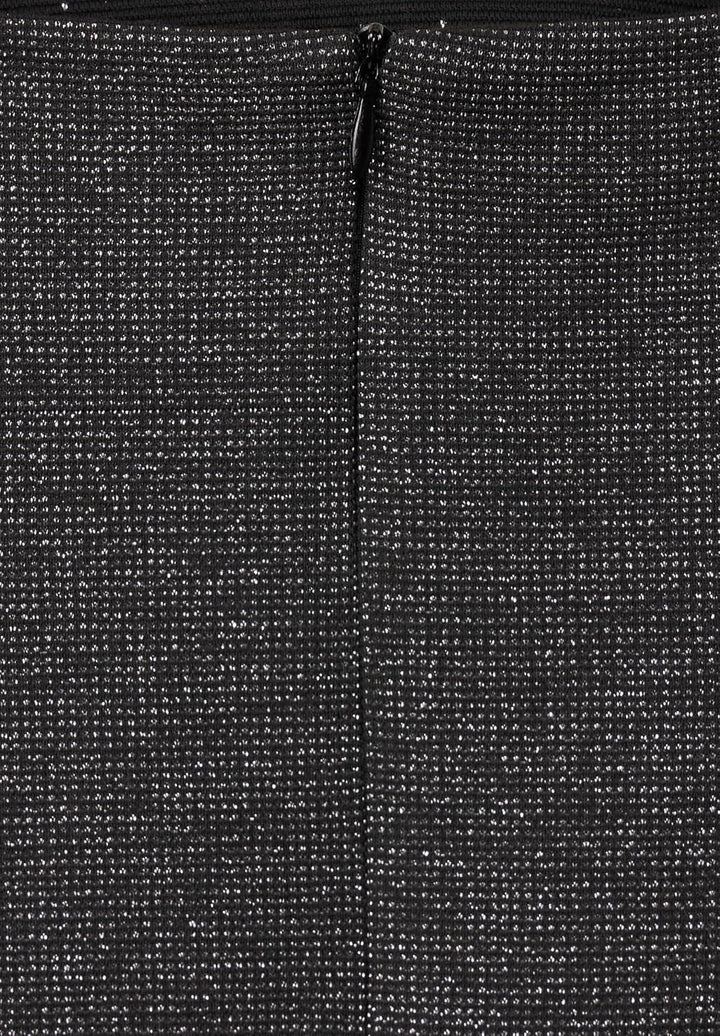 Street ONE Damen Glitzer Kurzarmshirt 38 Schwarz, 38 Schwarz