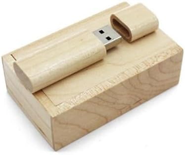 Personalisierte USB-Stick + Geschenkbox aus Holz massiv mit Gravur Wunschtext Herz Liebe Hochzeit Wu