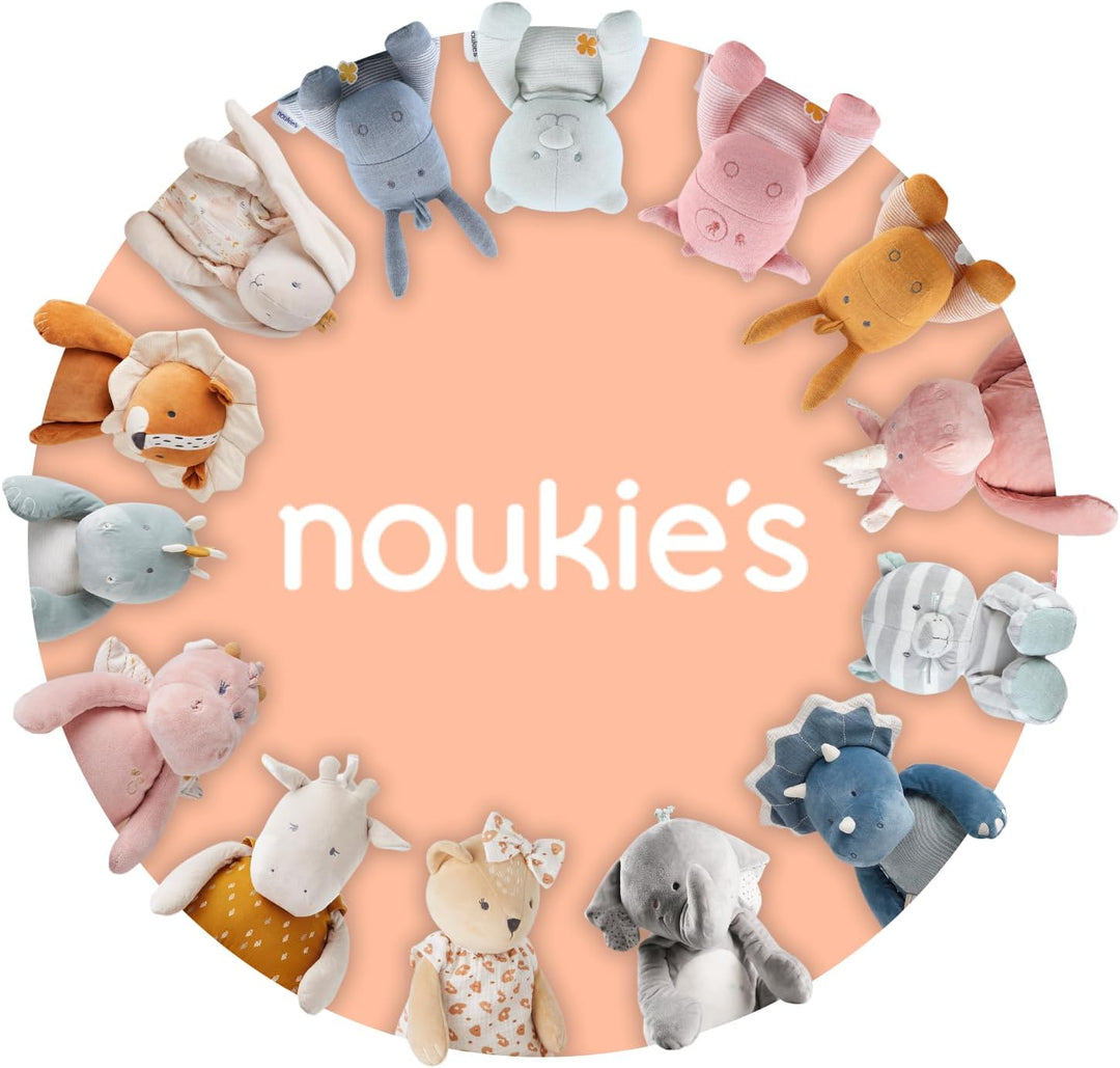 Noukie's - Plüsch für Kinder - Kuscheltier Medium Babou - Schmusetuch Bio-Baumwolle - Grösse für Kin
