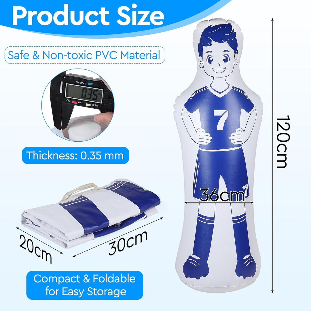 Aufblasbare Fussball Dummy aus PVC, Fussballtraining Dummy Trainingspuppe für Torwart Freistossverte