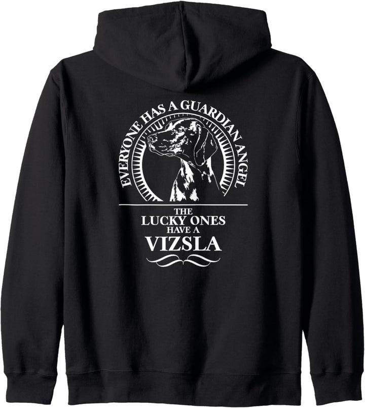 Vizsla Guardian Angel Schutzengel Spruch Hund Hundespruch Kapuzenjacke