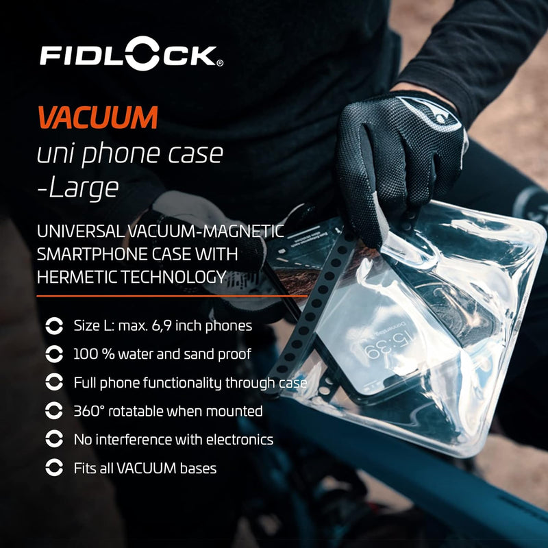 Fidlock GmbH Vacuum universal phone case black-transparent L, black-transparent L